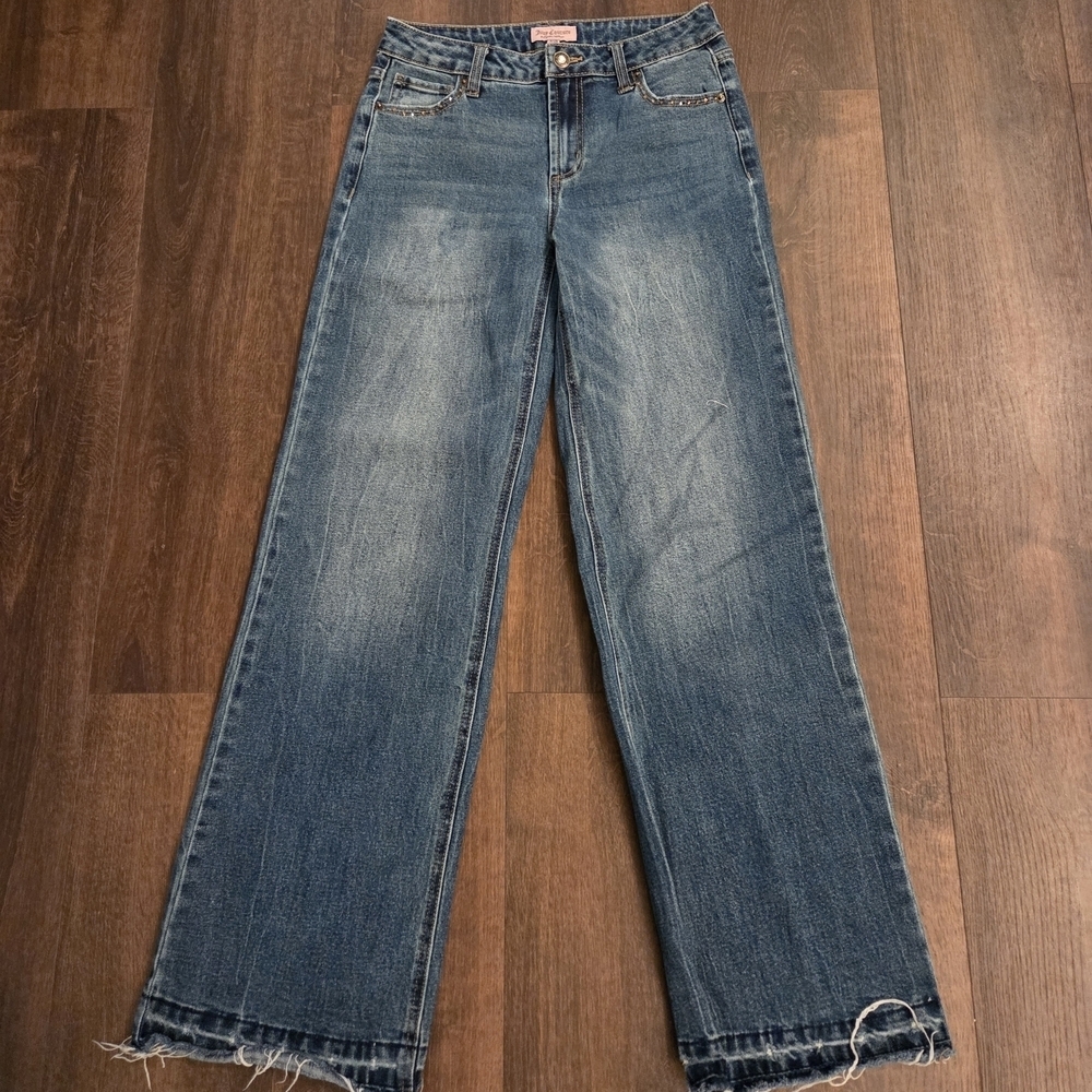 Juicy Couture Jeans Womens 3/26 Abbot Straight Leg Rhinestone Pockets Y2K - Picture 1 of 7